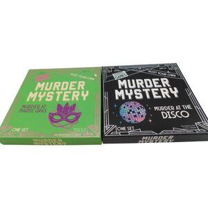 Set of 2 Host Your Own Murder Mystery Kits at Mardi Gras Disco New Open Box